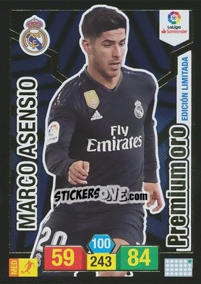 Sticker Marco Asensio - Liga Santander 2018-2019. Adrenalyn XL n. LE-MA - Panini