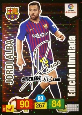 Sticker Jordi Alba - Liga Santander 2018-2019. Adrenalyn XL n. LEF-JA - Panini