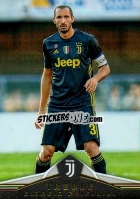 Sticker Giorgio Chiellini - Treble Soccer 2018-2019 n. 44 - Panini