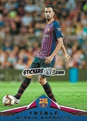 Sticker Sergio Busquets - Treble Soccer 2018-2019 n. 154 - Panini