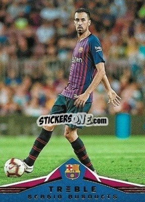 Figurina Sergio Busquets - Treble Soccer 2018-2019 - Panini