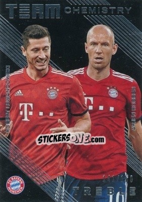 Sticker Arjen Robben / Robert Lewandowski - Treble Soccer 2018-2019 n. TC-6 - Panini