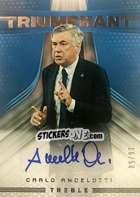 Sticker Carlo Ancelotti - Treble Soccer 2018-2019 n. T-3 - Panini