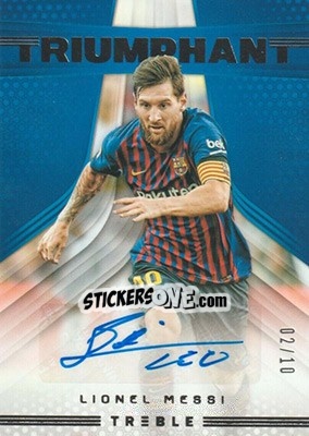Sticker Lionel Messi - Treble Soccer 2018-2019 n. T-12 - Panini