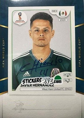Sticker Javier Hernandez - Treble Soccer 2018-2019 n. WC-11 - Panini