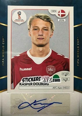 Sticker Kasper Dolberg - Treble Soccer 2018-2019 - Panini