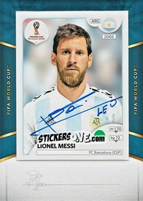 Sticker Lionel Messi - Treble Soccer 2018-2019 n. WC-16 - Panini
