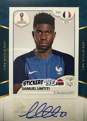 Sticker Samuel Umtiti - Treble Soccer 2018-2019 n. WC-27 - Panini