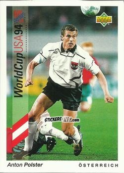 Sticker Anton Polster - World Cup USA 1994. Preview Italian/Spanish n. 6 - Upper Deck