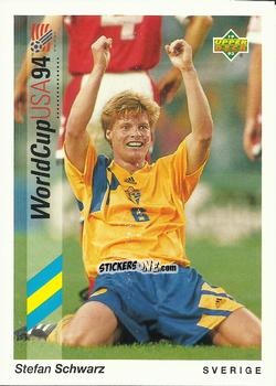 Sticker Stefan Schwarz - World Cup USA 1994. Preview Italian/Spanish n. 34 - Upper Deck
