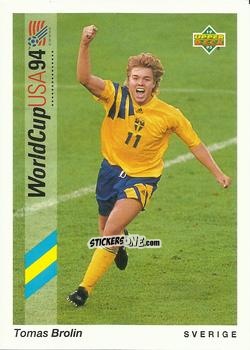 Sticker Tomas Brolin - World Cup USA 1994. Preview Italian/Spanish n. 65 - Upper Deck