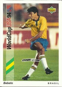 Sticker Bebeto - World Cup USA 1994. Preview Italian/Spanish n. 66 - Upper Deck