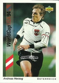 Sticker Andreas Herzog - World Cup USA 1994. Preview Italian/Spanish n. 80 - Upper Deck