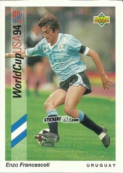 Figurina Enzo Francescoli - World Cup USA 1994. Preview Italian/Spanish n. 84 - Upper Deck