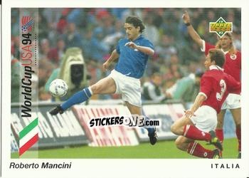 Sticker Roberto Mancini - World Cup USA 1994. Preview Italian/Spanish n. 86 - Upper Deck
