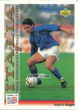 Sticker Roberto Baggio - World Cup USA 1994. Preview Italian/Spanish n. 110 - Upper Deck