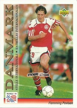 Sticker Flemming Povlsen - World Cup USA 1994. Preview Italian/Spanish n. 122 - Upper Deck