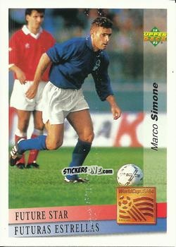 Sticker Marco Simone - World Cup USA 1994. Preview Italian/Spanish n. 143 - Upper Deck