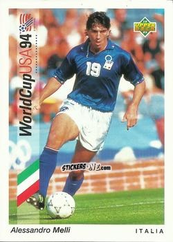 Sticker Alessandro Melli - World Cup USA 1994. Preview Italian/Spanish n. 158 - Upper Deck