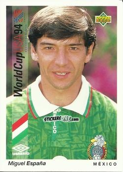 Sticker Miguel España - World Cup USA 1994. Preview Italian/Spanish n. 161 - Upper Deck