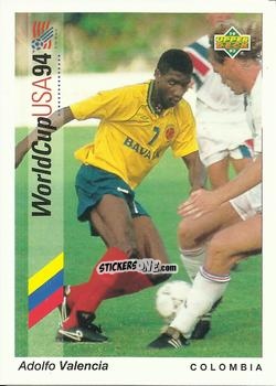 Cromo Adolfo Valencia - World Cup USA 1994. Preview Italian/Spanish n. 187 - Upper Deck