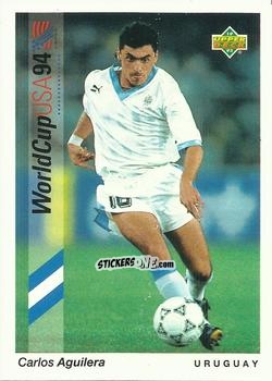 Sticker Carlos Aguilera - World Cup USA 1994. Preview Italian/Spanish n. 195 - Upper Deck