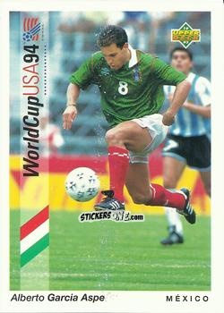 Sticker Alberto Garcia Aspe - World Cup USA 1994. Preview Italian/Spanish n. 196 - Upper Deck