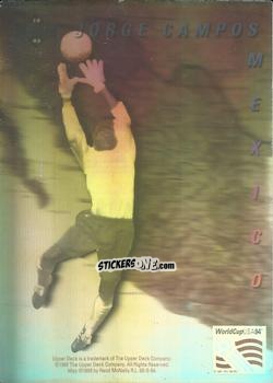 Cromo Jorge Campos - World Cup USA 1994. Preview Italian/Spanish n. WSH3 - Upper Deck