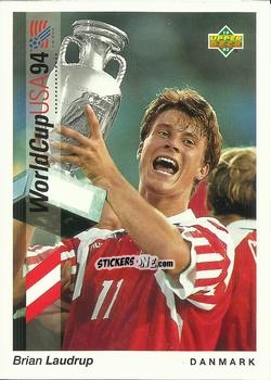 Sticker Brian Laudrup - World Cup USA 1994. Preview Italian/Spanish n. 45 - Upper Deck