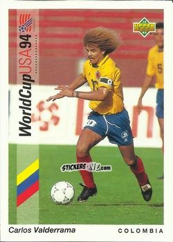 Figurina Carlos Valderrama - World Cup USA 1994. Preview Italian/Spanish n. 57 - Upper Deck