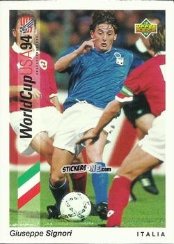 Sticker Giuseppe Signori - World Cup USA 1994. Preview Italian/Spanish n. 93 - Upper Deck