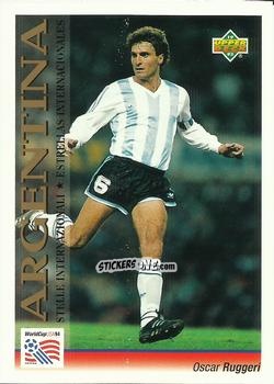 Sticker Oscar Ruggeri - World Cup USA 1994. Preview Italian/Spanish n. 116 - Upper Deck