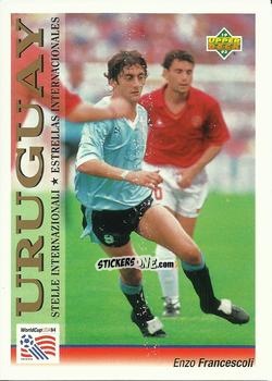 Figurina Enzo Francescoli - World Cup USA 1994. Preview Italian/Spanish n. 117 - Upper Deck