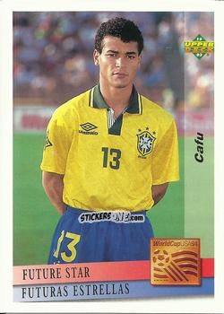 Sticker Cafu - World Cup USA 1994. Preview Italian/Spanish n. 130 - Upper Deck