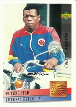 Cromo Faustino Asprilla - World Cup USA 1994. Preview Italian/Spanish n. 135 - Upper Deck