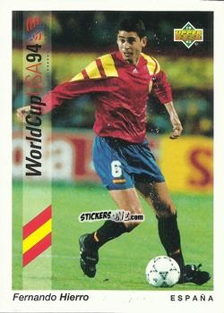 Sticker Fernando Hierro - World Cup USA 1994. Preview Italian/Spanish n. 180 - Upper Deck
