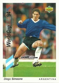 Sticker Diego Simeone - World Cup USA 1994. Preview Italian/Spanish n. 191 - Upper Deck