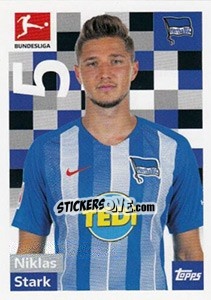 Sticker Niklas Stark - German Football Bundesliga 2018-2019 - Topps