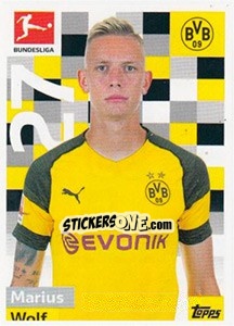 Cromo Marius Wolf - German Football Bundesliga 2018-2019 - Topps