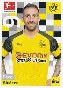 Sticker Paco Alcácer - German Football Bundesliga 2018-2019 - Topps