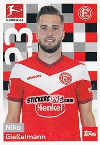 Sticker Niko Gießelmann - German Football Bundesliga 2018-2019 - Topps