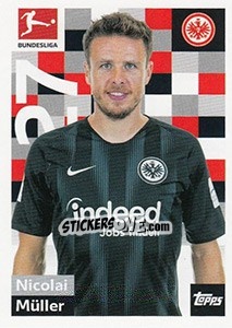 Sticker Nicolai Müller - German Football Bundesliga 2018-2019 - Topps
