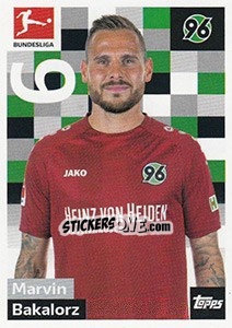 Sticker Marvin Bakalorz - German Football Bundesliga 2018-2019 - Topps