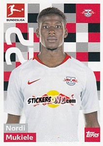 Sticker Nordi Mukiele - German Football Bundesliga 2018-2019 - Topps