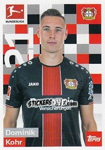 Sticker Dominik Kohr - German Football Bundesliga 2018-2019 - Topps