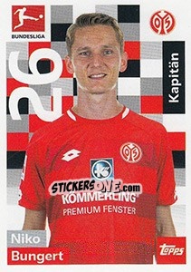 Cromo Niko Bungert - German Football Bundesliga 2018-2019 - Topps