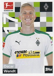 Sticker Oscar Wendt - German Football Bundesliga 2018-2019 - Topps