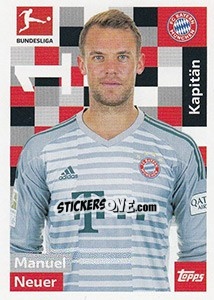 Sticker Manuel Neuer - German Football Bundesliga 2018-2019 n. 200 - Topps