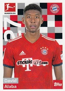 Sticker David Alaba - German Football Bundesliga 2018-2019 - Topps