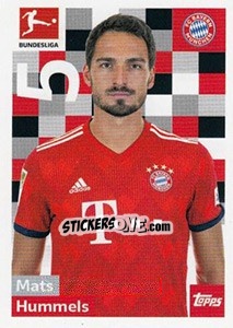 Sticker Mats Hummels - German Football Bundesliga 2018-2019 - Topps